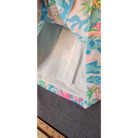 Lilly Pulitzer Sharice Stretch Shift Dress Lace Coral Bay Blue Pink Sz 00 NWT - Picture 8 of 11